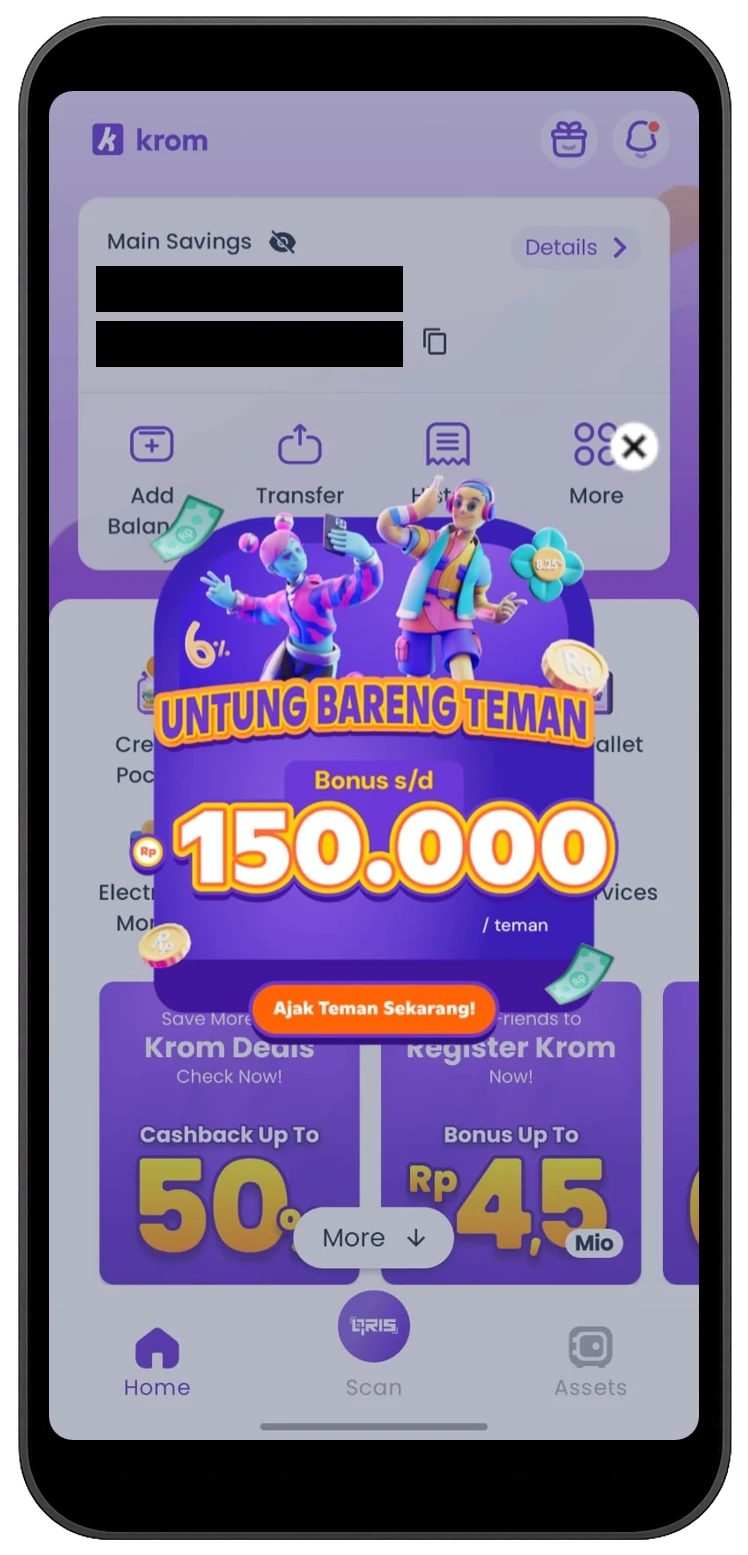 cara-dapat-kode-referral-krom-bank-notifikasi